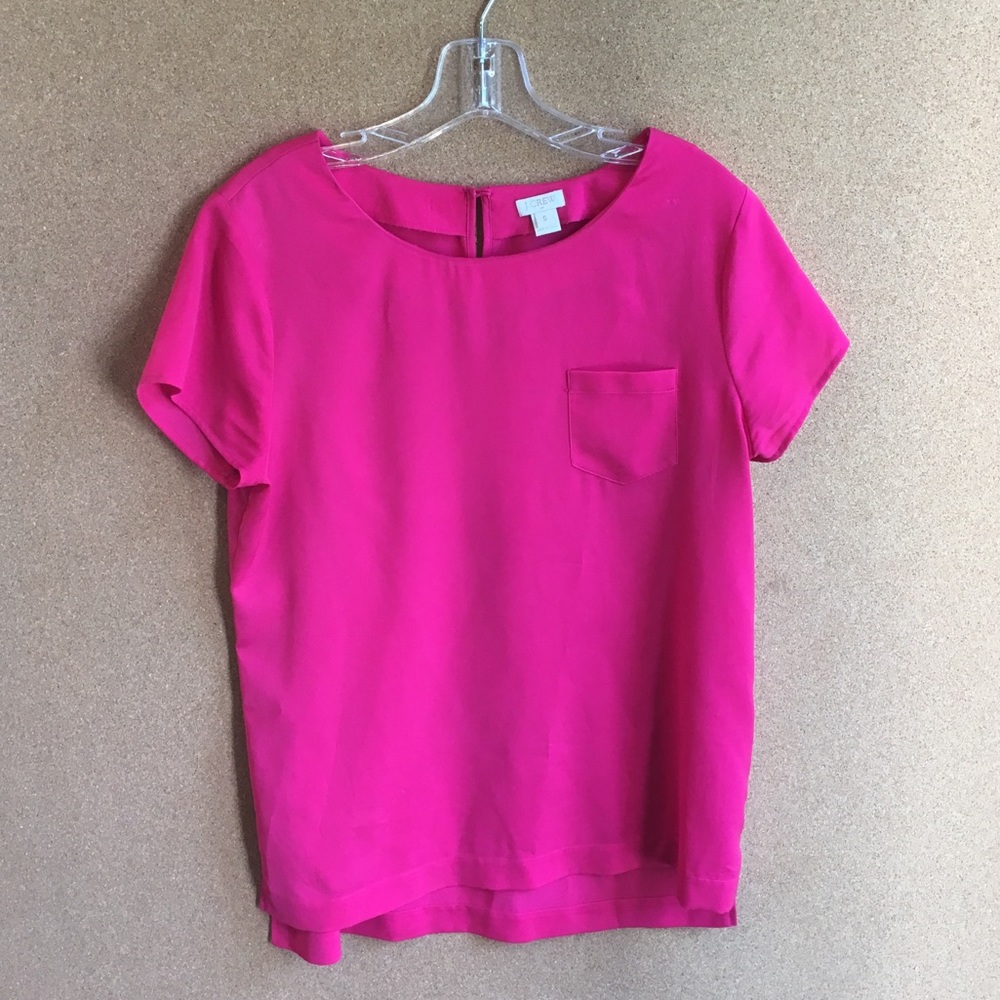 J.Crew, size S small, Hot Pink Blouse